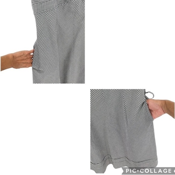 Talbots Petites Gingham Midi Cottagecore PinUp SunDress Adj. Straps Pockets  8P - Picture 5 of 16